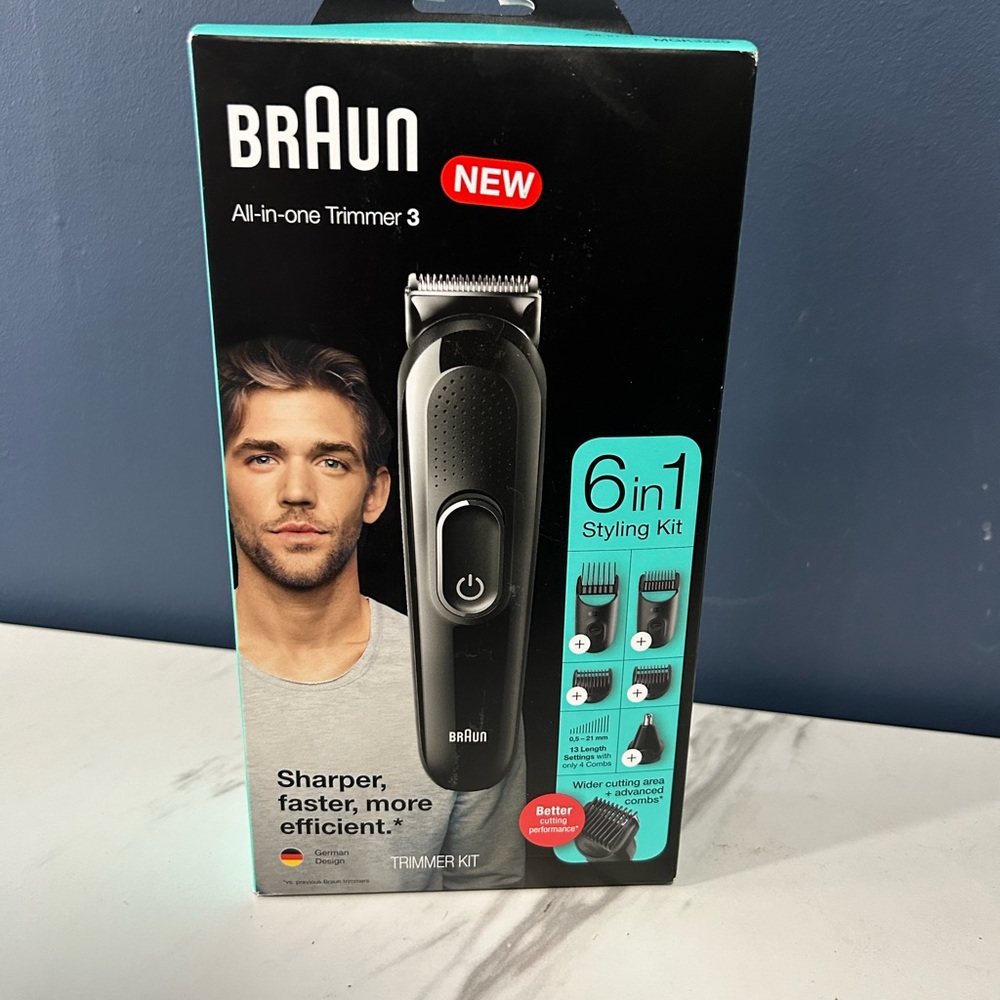 Braun All-in-One Style Kit Series 3 6-in-1 Trimmer for Men with Beard Trim